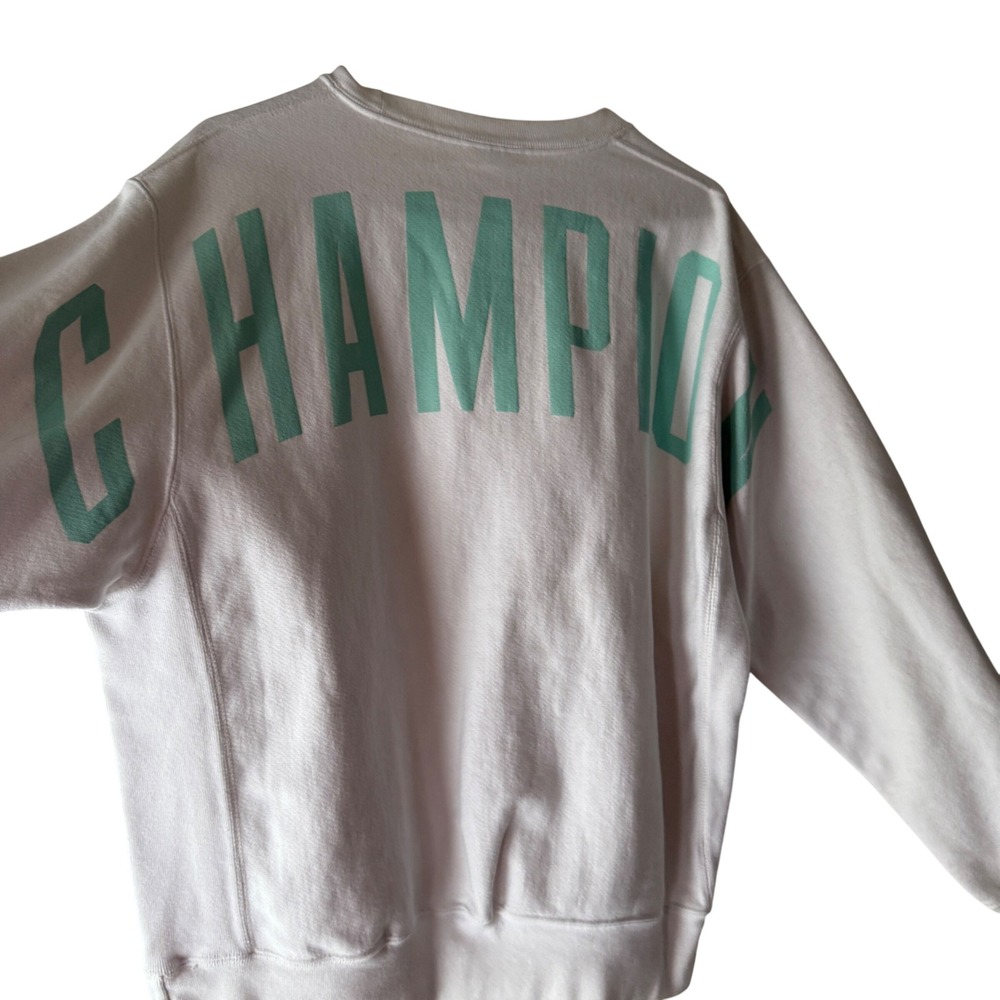 Champion Reverse Weave Vintage 80s Sweatshirt Mens Large White Crewneck Big Logo